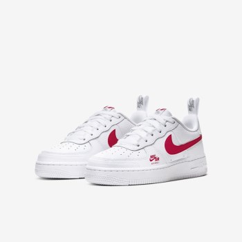 Nike Air Force 1 - Nagyobb Gyerek Utcai Cipő - Fehér/Világos Szürke/Piros